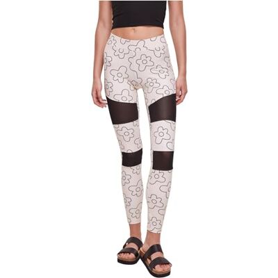 Urban Classics kvinnors damer Tech Mesh AOP leggings byxor, Mjuk sjögräs, M Urban Classics kvinnors damer Tech Mesh AOP leggings byxor, Mjuk sjögräs, M