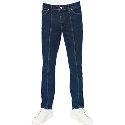 Trendyol Herr ung normal midja raka ben raka jeans, marinblå, 38 SE Trendyol Herr ung normal midja raka ben raka jeans, marinblå, 38 SE