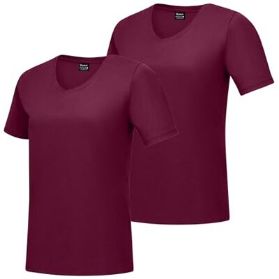 Hanes kvinnors lättvikt Nano t-shirt, rödbrun, liten Hanes kvinnors lättvikt Nano t-shirt, rödbrun, liten