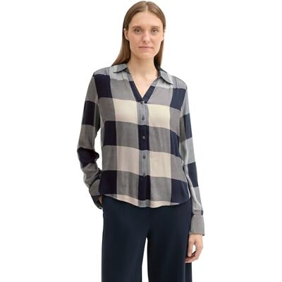 TOM TAILOR damblus, 36218 – Blå kontrolldesign, 32 SE TOM TAILOR damblus, 36218 – Blå kontrolldesign, 32 SE