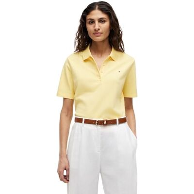 Tommy Hilfiger dam 1985 REG PIQUE POLO SS WW0WW43224, gul, XS, Gul (Citronella), XS Tommy Hilfiger dam 1985 REG PIQUE POLO SS WW0WW43224, gul, XS, Gul (Citronella), XS