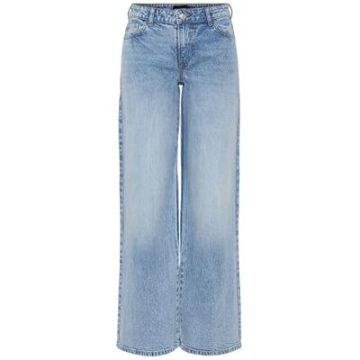 PIECES Pcselma Lw Wide Jeans Lb Noos Bc, Ljusblå denim, 28W / 30L PIECES Pcselma Lw Wide Jeans Lb Noos Bc, Ljusblå denim, 28W / 30L