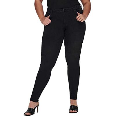 ONLY Carmakoma Dam Carlaola Reg Sk Azg132907 Noos jeans, svart denim, 44/32 ONLY Carmakoma Dam Carlaola Reg Sk Azg132907 Noos jeans, svart denim, 44/32