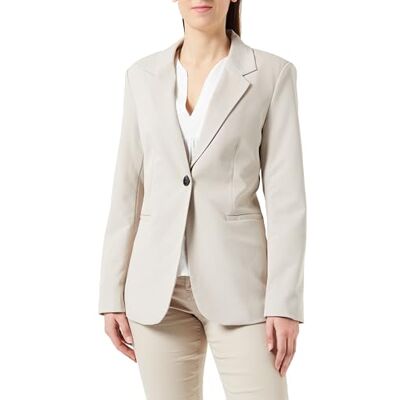 KAFFE Blazer Single Breasted Notch Lapel Regular Fit Jetted Pockets, Fjäder grå, 38 KAFFE Blazer Single Breasted Notch Lapel Regular Fit Jetted Pockets, Fjäder grå, 38