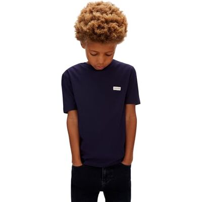 Calvin pojke logo etikett ss t-shirt LVCKSJA08B S/S t-shirt, blå (Evening Blue #19-3815 TCX), 14 år Calvin pojke logo etikett ss t-shirt LVCKSJA08B S/S t-shirt, blå (Evening Blue #19-3815 TCX), 14 år