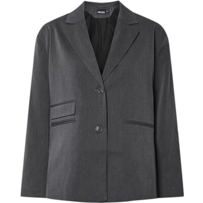 PIECES Pcjinkx oversize blazer, asfalt, XS PIECES Pcjinkx oversize blazer, asfalt, XS