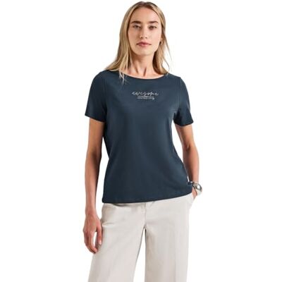 Street One T-shirt med tryck, Tide Blue, 40 Street One T-shirt med tryck, Tide Blue, 40