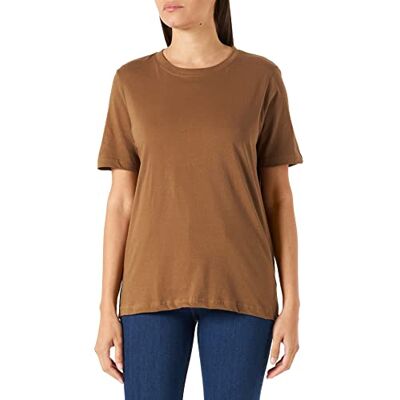 Minus Cathy GOTS kortärmad T-shirt T-shirt damer i vitt höstblus damer, 737 Dark Teak, XL Minus Cathy GOTS kortärmad T-shirt T-shirt damer i vitt höstblus damer, 737 Dark Teak, XL