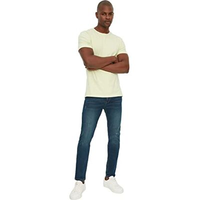 Trendyol Herr Indigo erkek destroylu tapared skinny jeans, 34 Trendyol Herr Indigo erkek destroylu tapared skinny jeans, 34