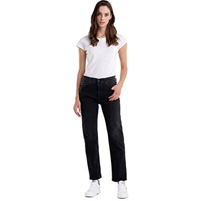 Replay dam Maijke raka jeans, 098 svart, 23W x 28L Replay dam Maijke raka jeans, 098 svart, 23W x 28L