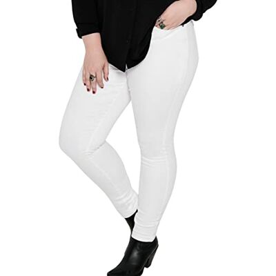 ONLY Carmakoma Dam Caraugusta Hw skinny vita Noos jeans, Vit, 44W x 34L ONLY Carmakoma Dam Caraugusta Hw skinny vita Noos jeans, Vit, 44W x 34L