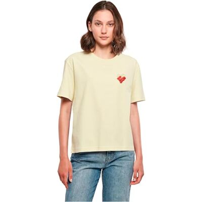 Tee dam t-shirt 100% bomull mjuk gul L, Mjuka, L Tee dam t-shirt 100% bomull mjuk gul L, Mjuka, L