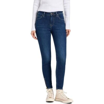 Lee Damjeans scarlett hög dragkedja, hög midja mager skuren passform, skinny ben, Ingen fouling, 31W / 31L Lee Damjeans scarlett hög dragkedja, hög midja mager skuren passform, skinny ben, Ingen fouling, 31W / 31L