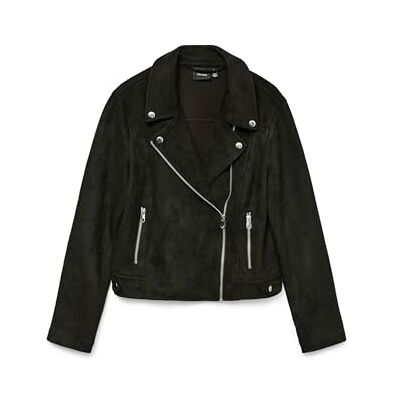VERO MODA dam Vmjose Short Faux Suede Jacka Noos jacka, svart, XL VERO MODA dam Vmjose Short Faux Suede Jacka Noos jacka, svart, XL