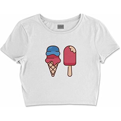 Bona Basics , Digitalt tryck, bas-t-shirt för kvinnor, 100% bomull, vit, avslappnad, damtoppar, storlek: L, Vitt och blått Bona Basics , Digitalt tryck, bas-t-shirt för kvinnor, 100% bomull, vit, avslappnad, damtoppar, storlek: L, Vitt och blått