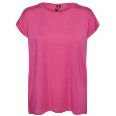 VERO MODA Vmava Plain Ss Top Ga JRS Noos, Cabaret, L VERO MODA Vmava Plain Ss Top Ga JRS Noos, Cabaret, L