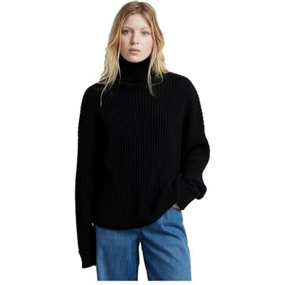 G-STAR Lös sköldpadda stickad, Svart (Dk Black D25753-d496-6484), XS G-STAR Lös sköldpadda stickad, Svart (Dk Black D25753-d496-6484), XS