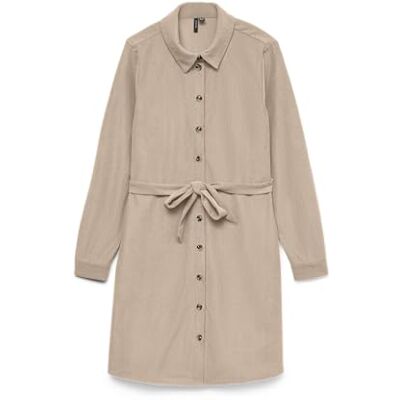 VERO MODA Vmelly L/S kort skjorta klänning WVN Ga, Månljus, XL VERO MODA Vmelly L/S kort skjorta klänning WVN Ga, Månljus, XL