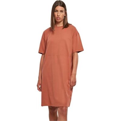 Urban Classics slitsad T-shirt klänning oversize kvinna organic, Terrakotta, S Urban Classics slitsad T-shirt klänning oversize kvinna organic, Terrakotta, S