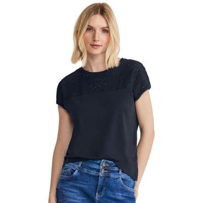 Street One Sommar T-shirt, Djupblå, 38 Street One Sommar T-shirt, Djupblå, 38