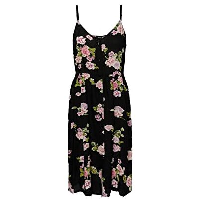 PIECES Dam Pctala trosa klänning Noos Bc klänning, Svart/Aop: stor blomma, XS PIECES Dam Pctala trosa klänning Noos Bc klänning, Svart/Aop: stor blomma, XS