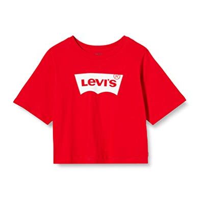 Levi's Flickans Lvg ljus ljus beskuren topp 4e0220 T-shirt, SUPER röd, 16 År Levi's Flickans Lvg ljus ljus beskuren topp 4e0220 T-shirt, SUPER röd, 16 År