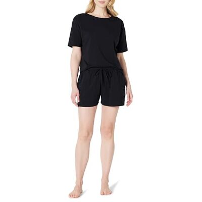 Amazon Essentials Dam mjuk bomullsblandning kortärmad t-shirt och korta nattkläder set Amazon Essentials Dam mjuk bomullsblandning kortärmad t-shirt och korta nattkläder set