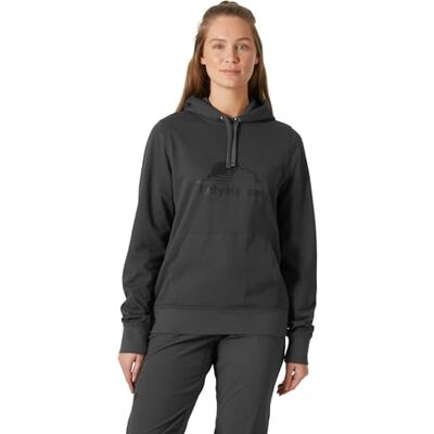 Helly Hansen kvinnors W Nord grafisk pullover huvtröja sweatshirt med huva, 980 ebenholts, L Helly Hansen kvinnors W Nord grafisk pullover huvtröja sweatshirt med huva, 980 ebenholts, L