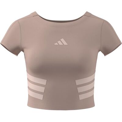 adidas Kobiety FUTURE ICONS THREE STRIPES BABY T-SHIRT, blush pink, XS adidas Kobiety FUTURE ICONS THREE STRIPES BABY T-SHIRT, blush pink, XS