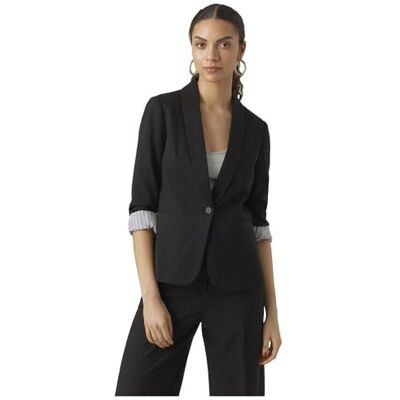VERO MODA dam Blazer Axel: harukimo Ls Classic Jersey Blazer Noos, Schwarz, 34 VERO MODA dam Blazer Axel: harukimo Ls Classic Jersey Blazer Noos, Schwarz, 34