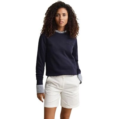 GANT REG Tonal Shield C-Neck Sweat, Kvällsblå, M GANT REG Tonal Shield C-Neck Sweat, Kvällsblå, M