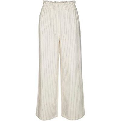 VERO MODA Dam VMMINASAIY HR vida byxor, Oatmeal/ränder: Navy kavaj ränder, XL/32, Havregryn/ränder: navy blazer ränder, (XL) W x 32L VERO MODA Dam VMMINASAIY HR vida byxor, Oatmeal/ränder: Navy kavaj ränder, XL/32, Havregryn/ränder: navy blazer ränder, (XL) W x 32L