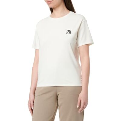 HUGO Dam casual T-shirt 10277507 01 Pyjama_T_Shirt, Öppen vit 110, XS HUGO Dam casual T-shirt 10277507 01 Pyjama_T_Shirt, Öppen vit 110, XS