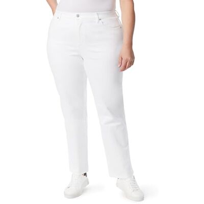 Gloria Vanderbilt Amanda Classic Tapered Jeans för kvinnor, Vit, 24W Gloria Vanderbilt Amanda Classic Tapered Jeans för kvinnor, Vit, 24W