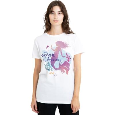 The Little Mermaid Ocean of Dreams with Ariel Ladies T-shirt, vit, Small, Vitt, S The Little Mermaid Ocean of Dreams with Ariel Ladies T-shirt, vit, Small, Vitt, S