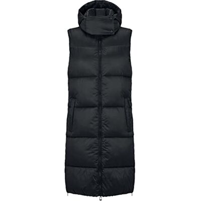 HUGO Dam Fera-1 lång väst med huva av återvunnet tyg, Black1, L HUGO Dam Fera-1 lång väst med huva av återvunnet tyg, Black1, L