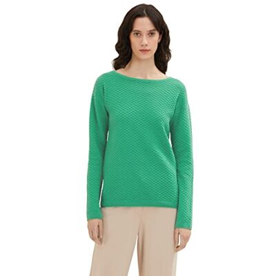 TOM TAILOR Damer Tröja 1036687, 31032 Vivid Leaf Green, XXS TOM TAILOR Damer Tröja 1036687, 31032 Vivid Leaf Green, XXS