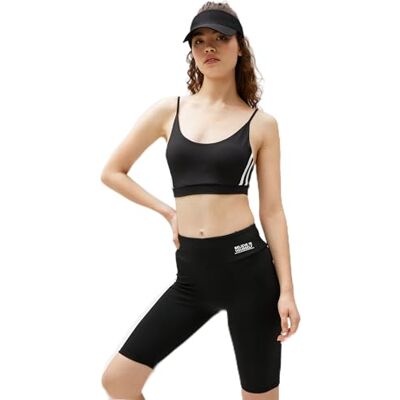 Koton Biker tryckta medium rise leggings för kvinnor, Svart (999), L Koton Biker tryckta medium rise leggings för kvinnor, Svart (999), L