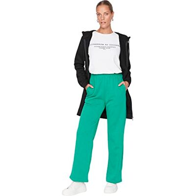 Trendyol Dam basic normal midja raka ben träningsbyxor, gRÖN, XL Trendyol Dam basic normal midja raka ben träningsbyxor, gRÖN, XL