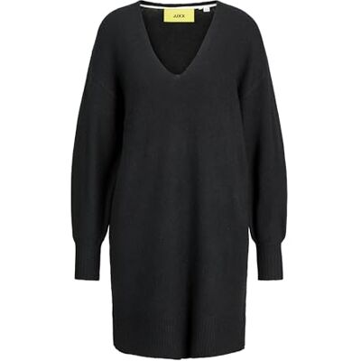 JJXX JACK&JONES Jxeffie olika V-hals klänning hals, Svart/detalj:/Moonbeam Neck Piping, XS JJXX JACK&JONES Jxeffie olika V-hals klänning hals, Svart/detalj:/Moonbeam Neck Piping, XS