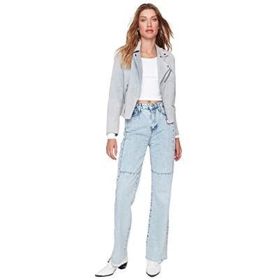 Trendyol 90-tals jeans med vida ben, blå, 40, BLÅ, 66 SE Trendyol 90-tals jeans med vida ben, blå, 40, BLÅ, 66 SE