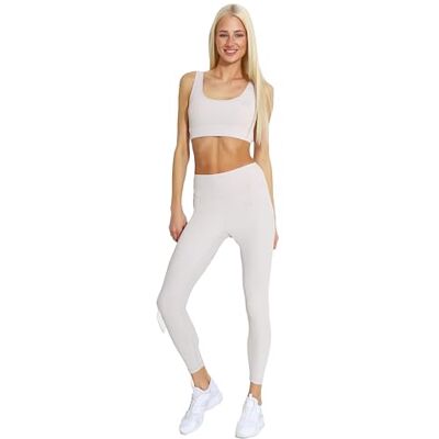 Carlheim Women's active wear leggings Ribbed Helle, Beige, X-Small Carlheim Women's active wear leggings Ribbed Helle, Beige, X-Small