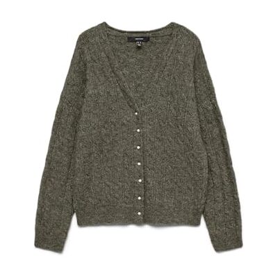 VERO MODA Vmmarlin Ls V-hals cardigan, Druva blad, XS VERO MODA Vmmarlin Ls V-hals cardigan, Druva blad, XS