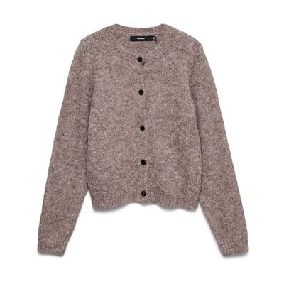 VERO MODA VMNOVAH LS O-hals knapp Cardi GA NOOS, Brun lentil/detalj: melerad, M VERO MODA VMNOVAH LS O-hals knapp Cardi GA NOOS, Brun lentil/detalj: melerad, M