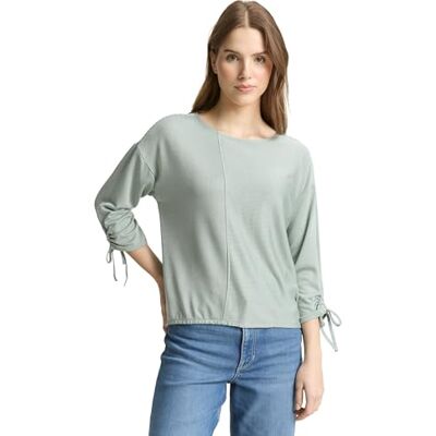 TOM TAILOR Denim T-shirt för kvinnor, 40008 – Liten tonal matchande rand, S TOM TAILOR Denim T-shirt för kvinnor, 40008 – Liten tonal matchande rand, S