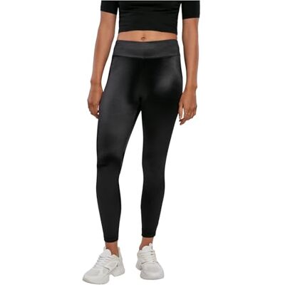Urban Classics Dam Ladies Shiny High Waist Leggings, svart, 5XL Urban Classics Dam Ladies Shiny High Waist Leggings, svart, 5XL