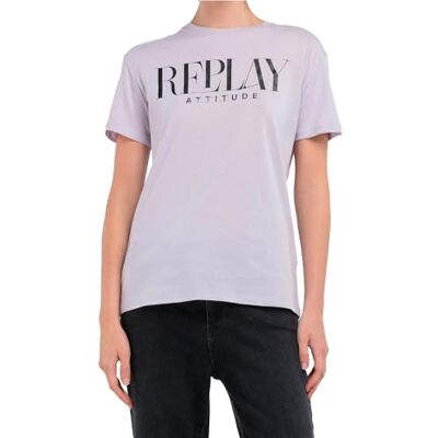 Replay dam-t-shirt kortärmad rund hals, 371 Dusty Wisteria, XS Replay dam-t-shirt kortärmad rund hals, 371 Dusty Wisteria, XS