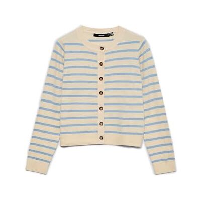 VERO MODA Vmsaba Plain Ls O-hals cardigan Noos, Björk, XS VERO MODA Vmsaba Plain Ls O-hals cardigan Noos, Björk, XS