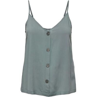 ONLY Onlnelly Life Button Singlet Solid Noos, Balsamgrön, 34 ONLY Onlnelly Life Button Singlet Solid Noos, Balsamgrön, 34