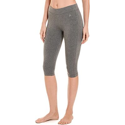 Danskin Capribyxor för damer, leggings, Gråmelange, XS Danskin Capribyxor för damer, leggings, Gråmelange, XS